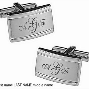 Personalized Cufflinks Engraved Cufflinks Silver Cufflinks Monogrammed Gift For Him Groomsman Gift Best Man Wedding Gifts Buy 6 Get 7th Free image 6