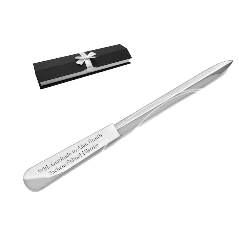 Personalized Silver Letter Opener Engraved Letter Opener Etsy