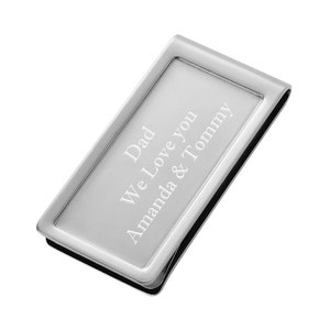 Moneda de acero inoxidable plateada empotrada personalizada con grabado personalizado gratis