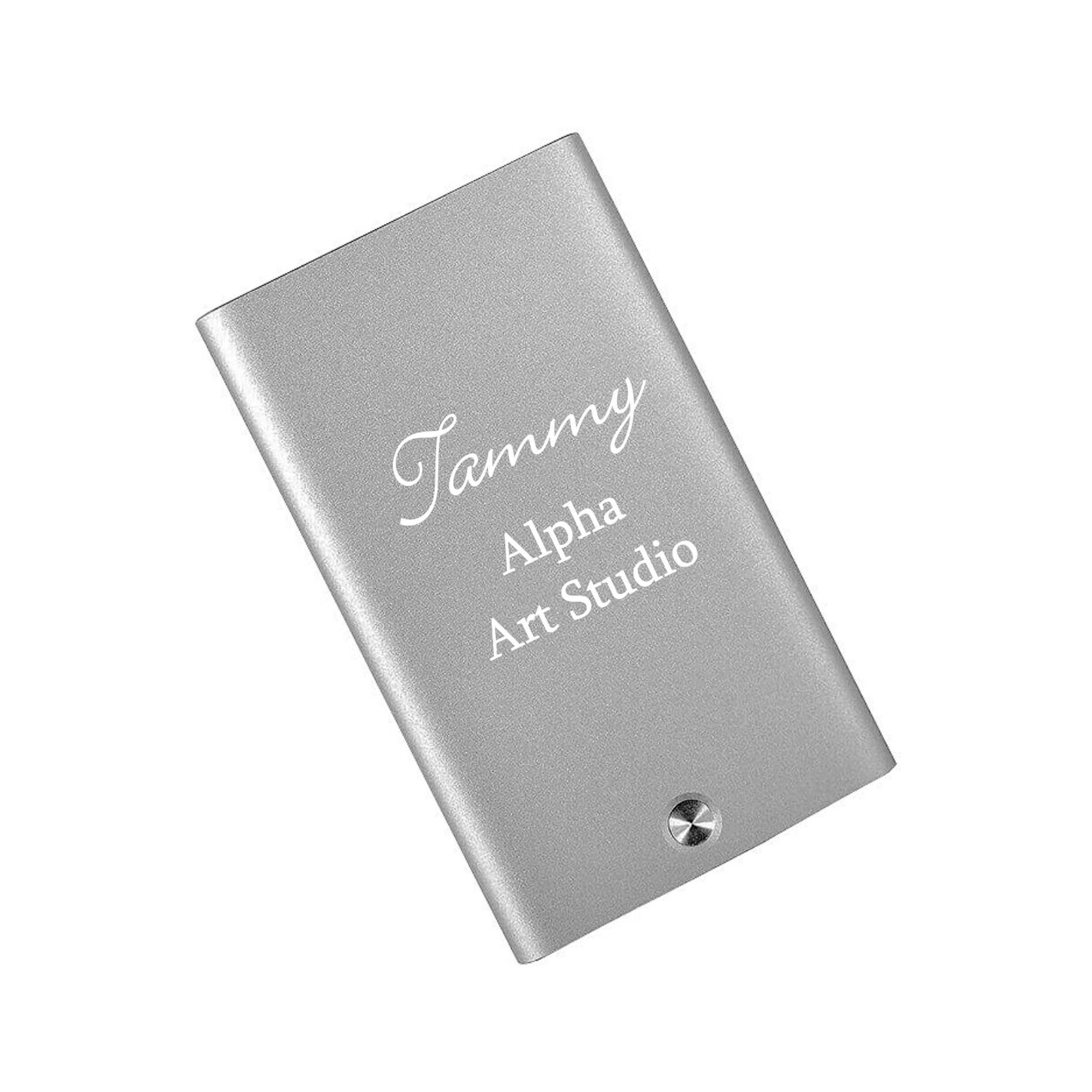 Personalized Silver Business Card Case, Custom Engraved Monogram - Etsy