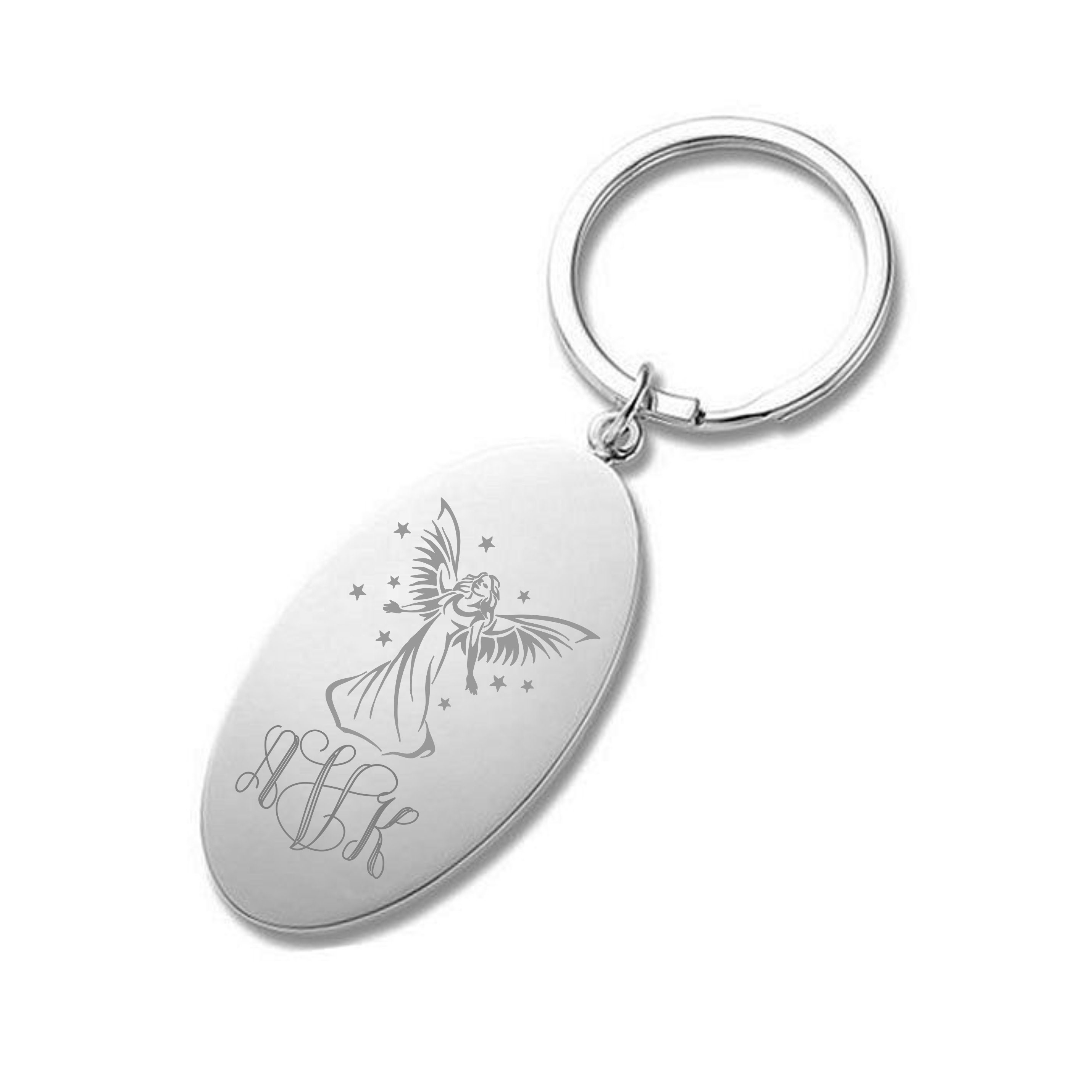 Personalized Silver Oval Keychain Engraved Free Never Drive Etsy.de