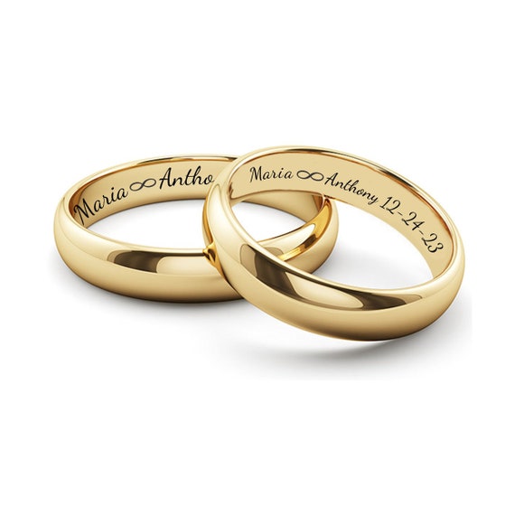 EBAT Matching Promise Rings for Couples Love Heart Couple Ring Set His and  Her Rings Women Mens Women's Men Personalized Engraved Custom  Name|Amazon.com