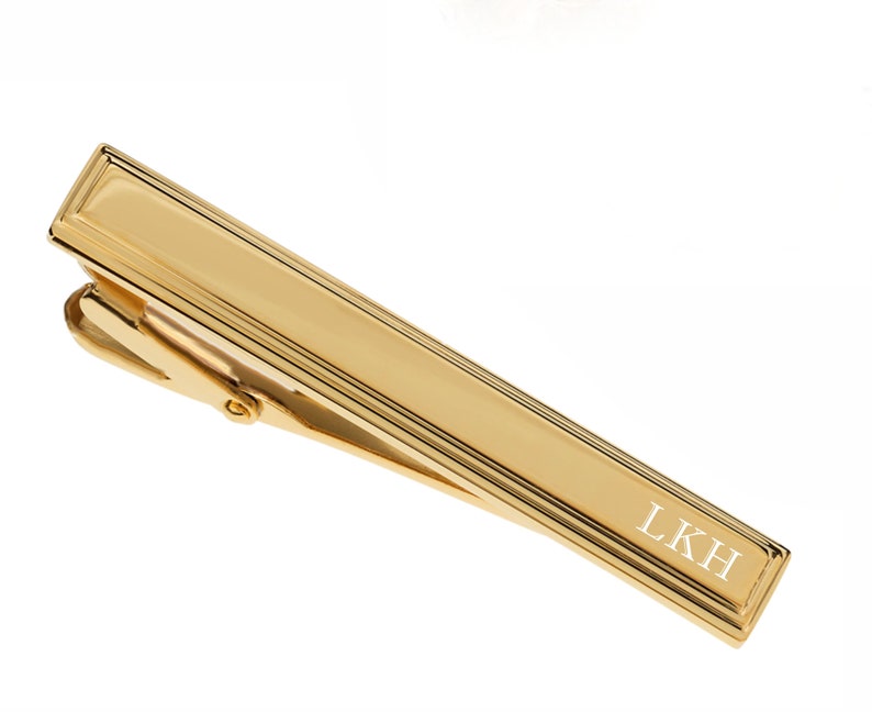 Personalized Tie Clip Gold Tie Bar Engraved Tie Clip Custom - Etsy