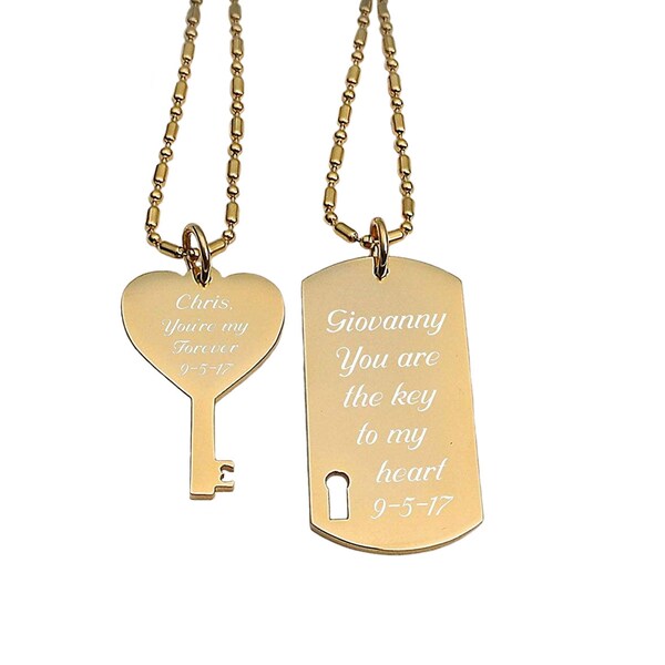 Heart Key Necklace Etsy