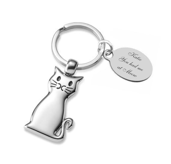 personalized cat keychain