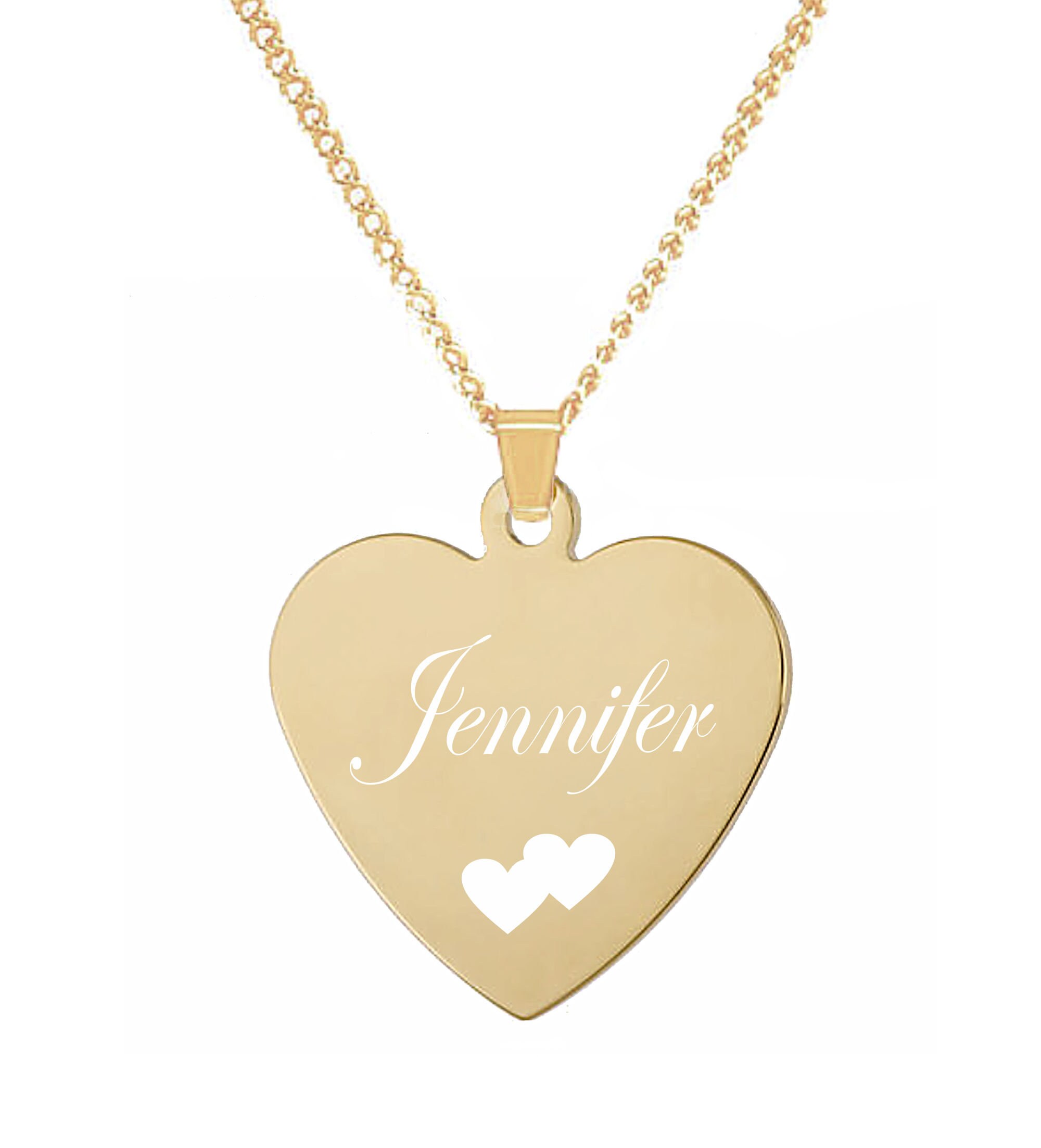 Sweetheart Love Necklace - Custom Heart Gold Necklace