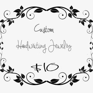 Custom Handwriting Signature Jewelry
