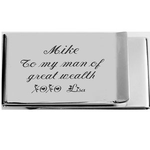 Personalized Ace of Spades Money Clip & Credit Card Holder Engraved Free image 2