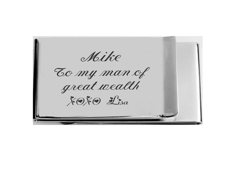 Personalized Ace of Spades Money Clip & Credit Card Holder Engraved Free image 2