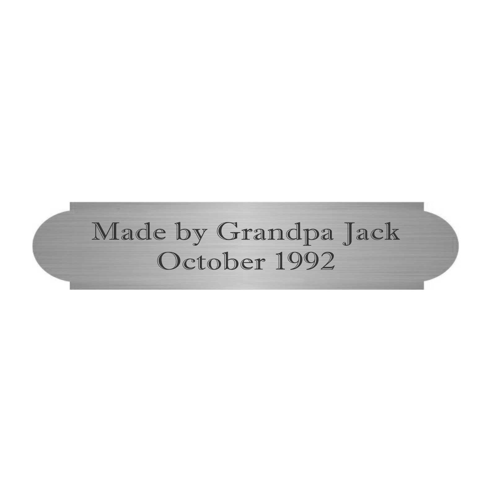 Engraved Satin Silver Plated Brass Plate Personalized Etsy