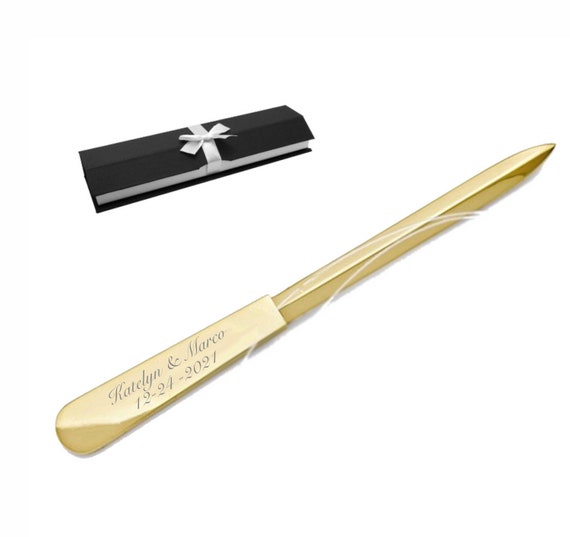 Personalized Gold Plated Letter Opener Custom Engraved Free 