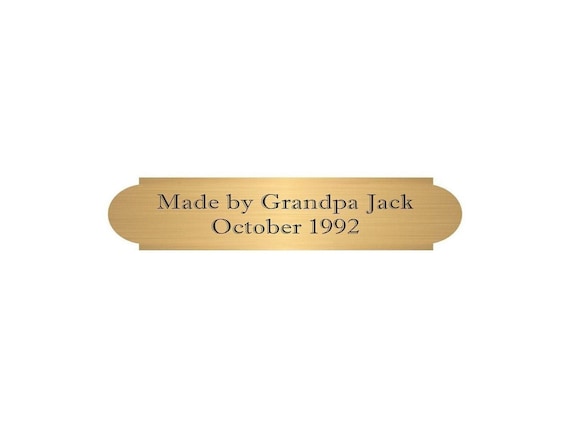 Engraved Solid Brass Plate – Personalized Plaque, Pet Memorial Tag