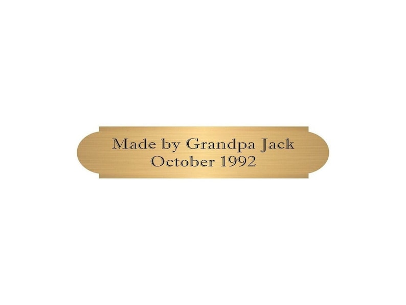 Engraved Solid Brass Plate – Personalized Plaque, Pet Memorial Tag image 1