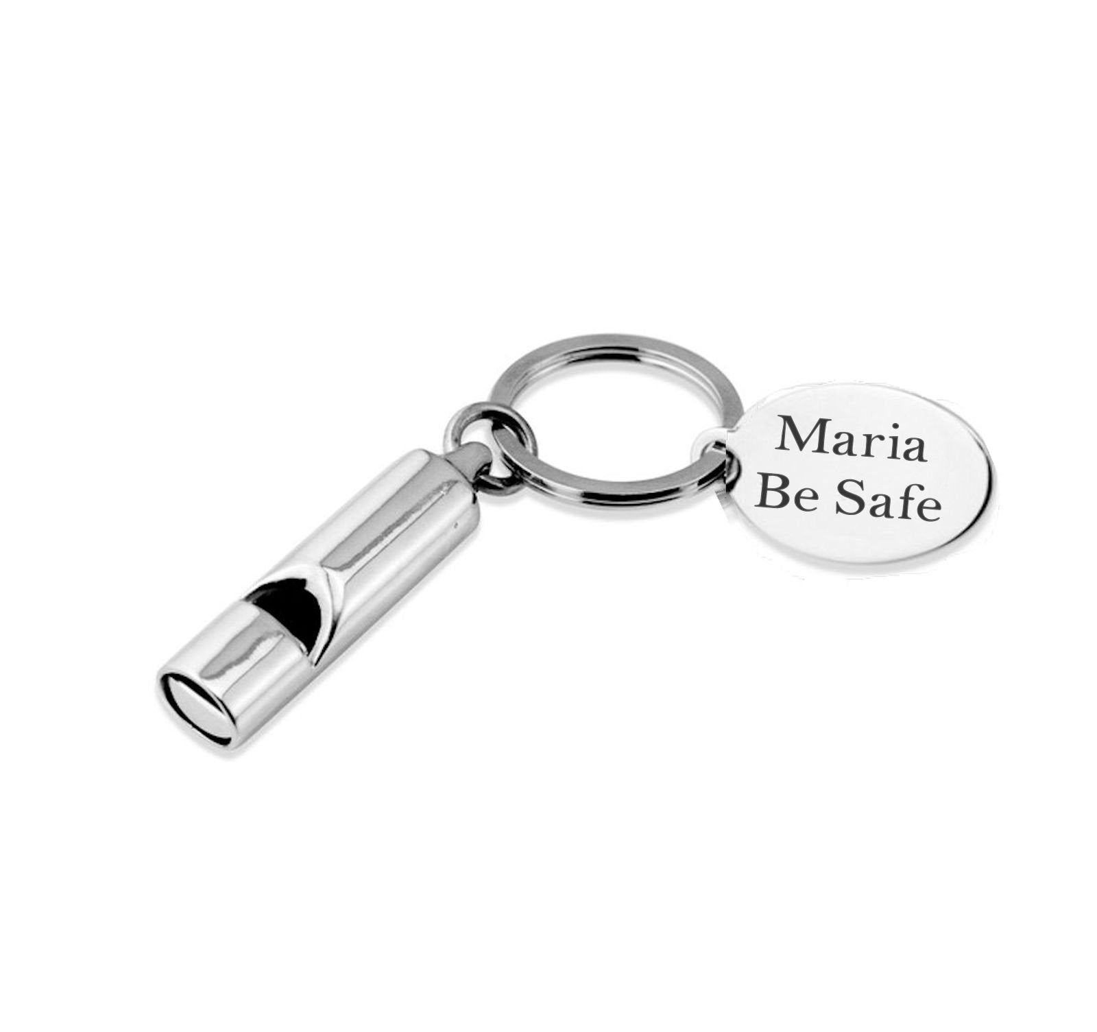 Personalized Safety Whistle Keychain Emergency Whistle Etsy