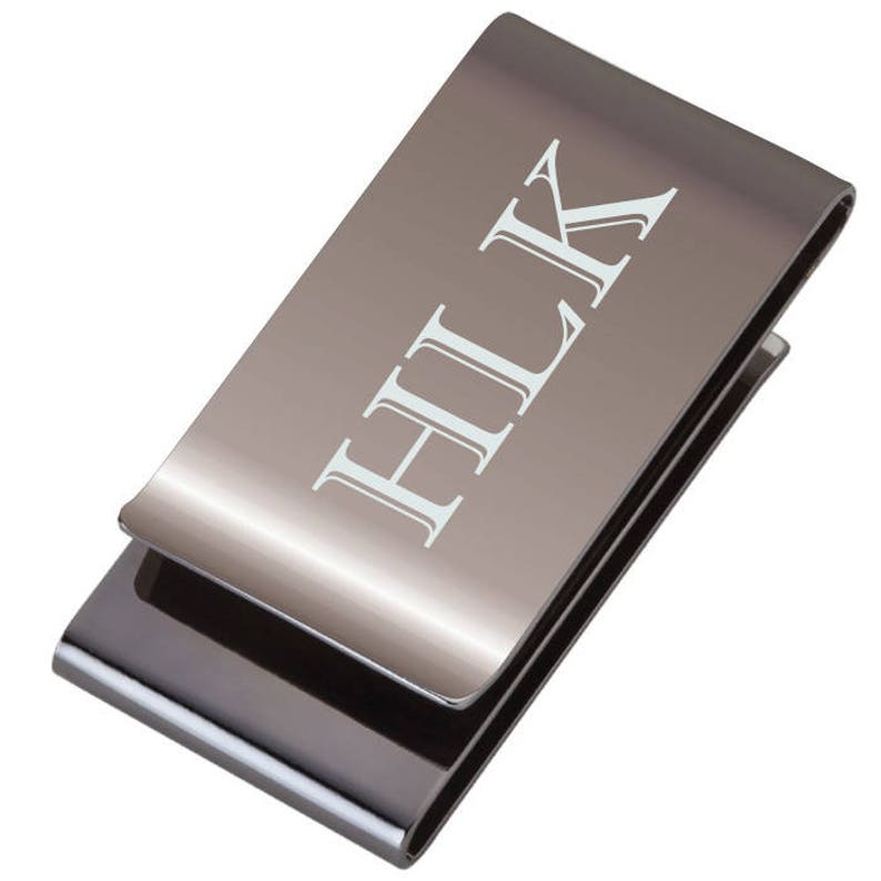 Double Sided Picture Gunmetal Money Clip & Credit Card Holder - Etsy