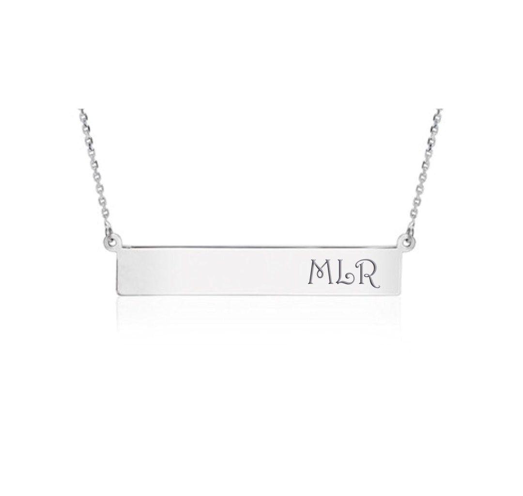 Sterling Silver Bar Necklace, Coordinates Necklace, Personalized