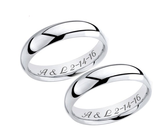 Sterling Silver Ring Set Personalized 
