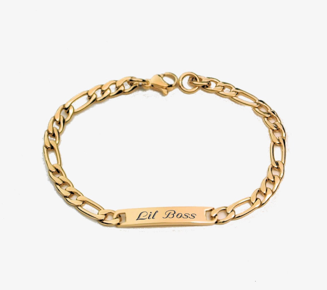 Personalized Gold Bracelet Stainless Steel Small - Etsy