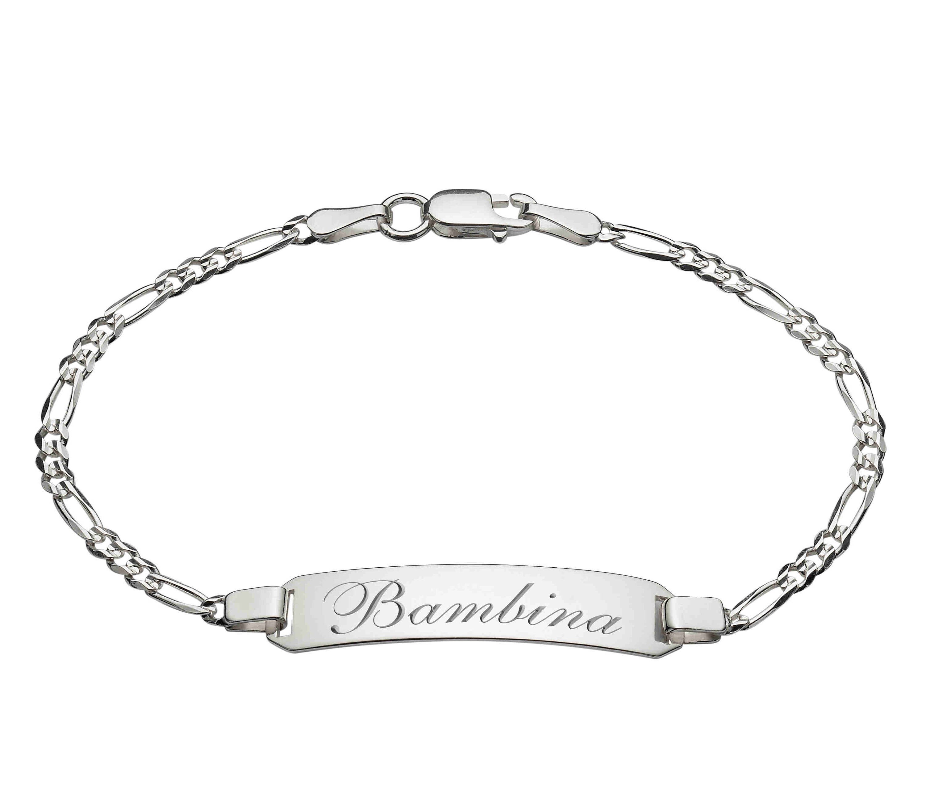 Personalized Sterling Silver Baby ID Bracelet Engraved Baby Etsy