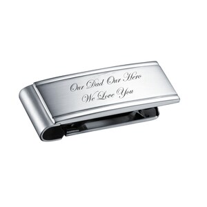 Stainless Steel Money Clip Engraved Free, Personalized Money Clip, Engraved Money Clip, Slide in Money Clip, image 4