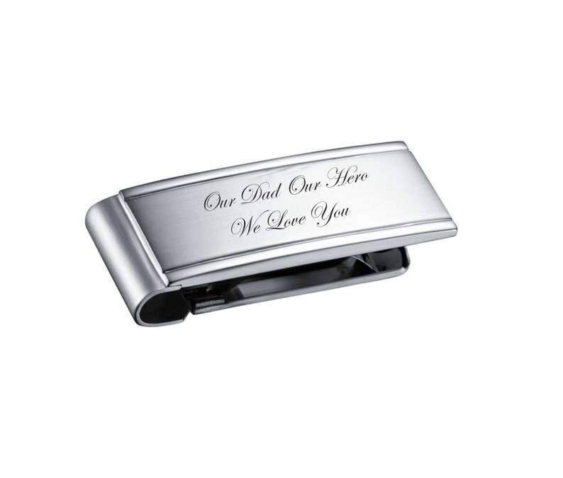 Stainless Steel Money Clip Engraved Free, Personalized Money Clip, Engraved Money Clip, Slide in Money Clip, image 4