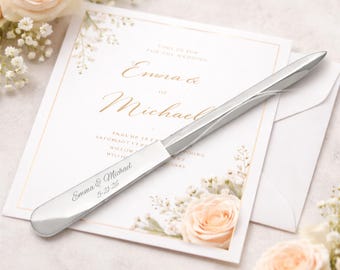 Personalized Silver Letter Opener, Engraved Letter Opener Monogrammed Letter Opener Corporate Office Gift for Co-worker Custom Engraved Free