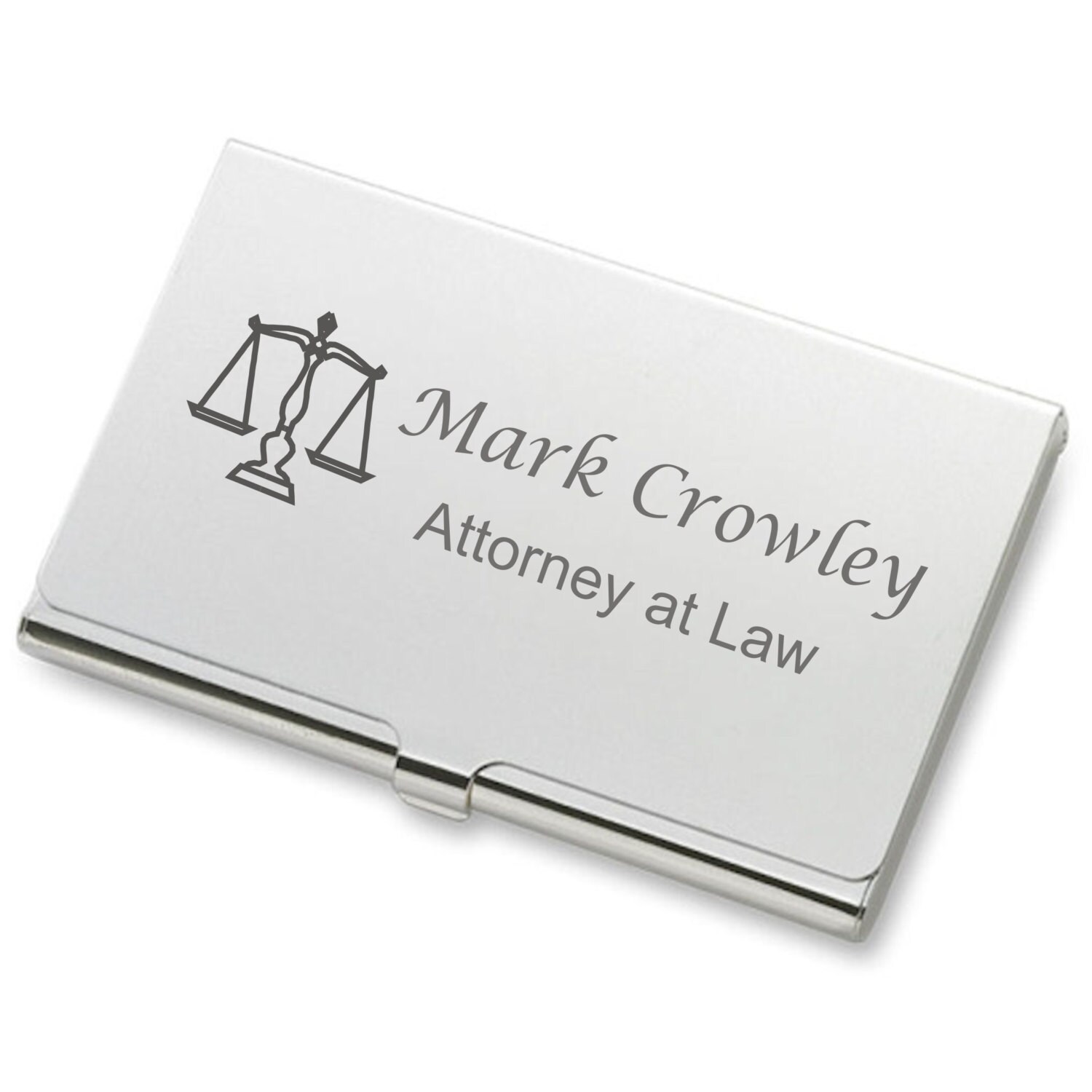 Engraved Pocket Business Card Holder Customized Credit Card Etsy
