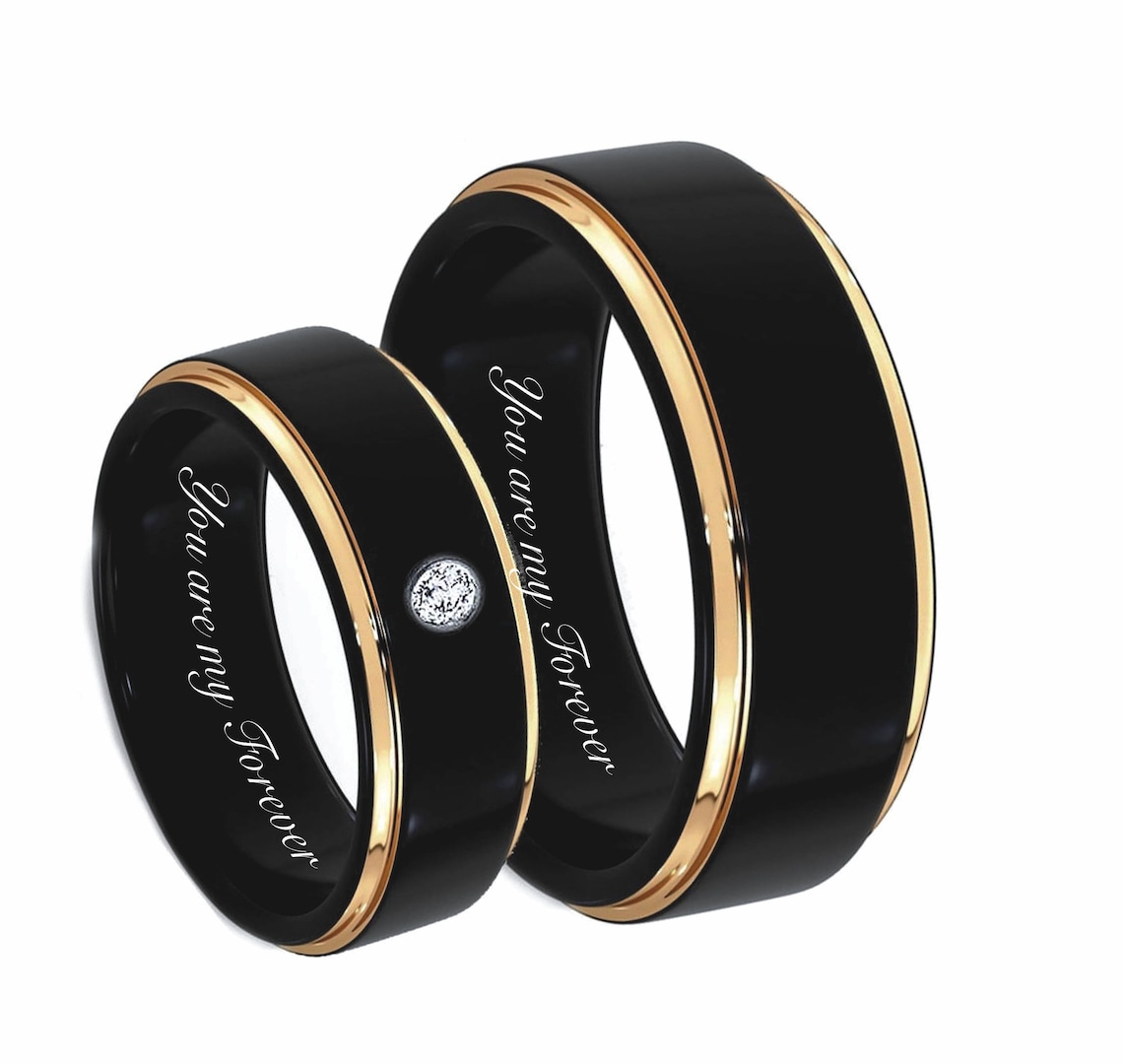 Engraved Promise Rings Personalized Ring Engraved Wedding Etsy