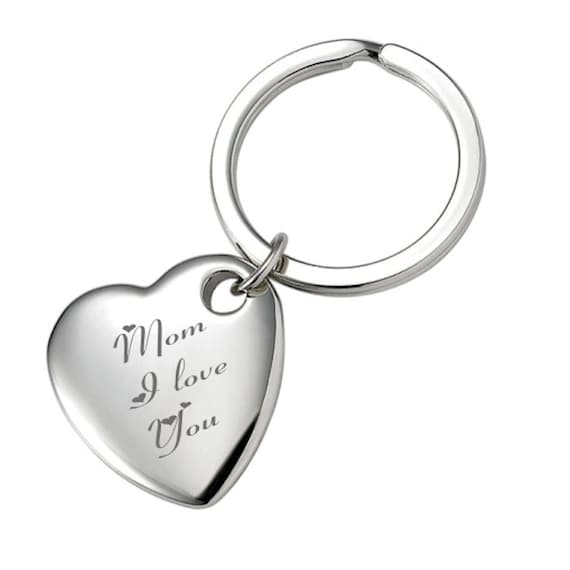 Stainless Steel Mom Lock N' Key Chain Slide Pendant Necklace Stainless Steel Mom Lock N' Key Chain Slide Pendant Necklace