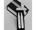 Engraved Collar Stays Personalized Silver Stainless Steel Collar Stays Set Custom Engraved Free Wedding Groomsman Gift, Buy 6 Get 7th Free