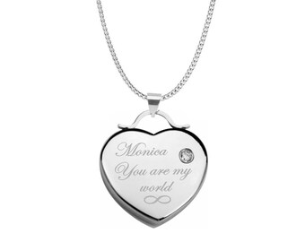 Tiffany and co engraved heart necklace deals