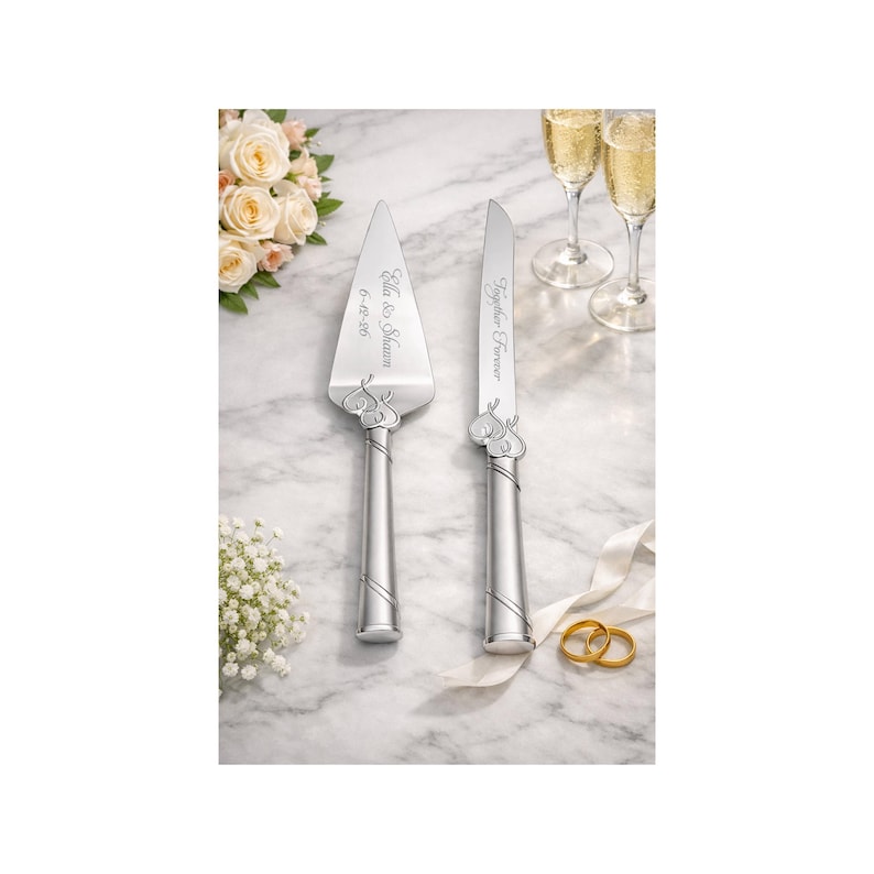 A & L Engraving Wedding Cake Server - Thumbnail 3