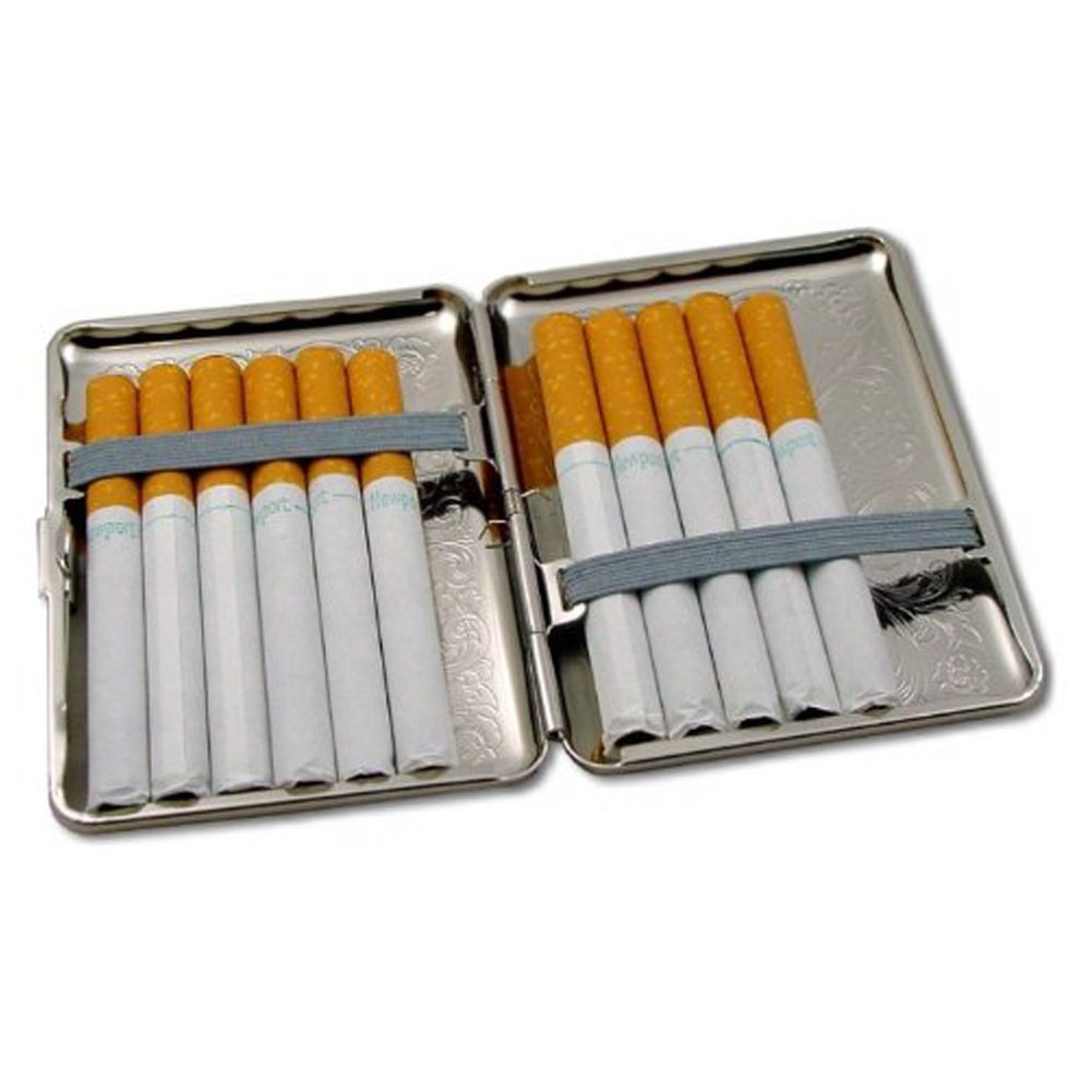 Personalized Double-sided Gunmetal Cigarette Case, Custom Cigarillo Holder  Gift for Smoker