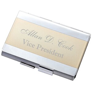 Estuche para tarjetas de visita grabado, tarjetero personalizado, tarjetero de bolsillo personalizado, regalo de agradecimiento para empleados de oficina con monograma