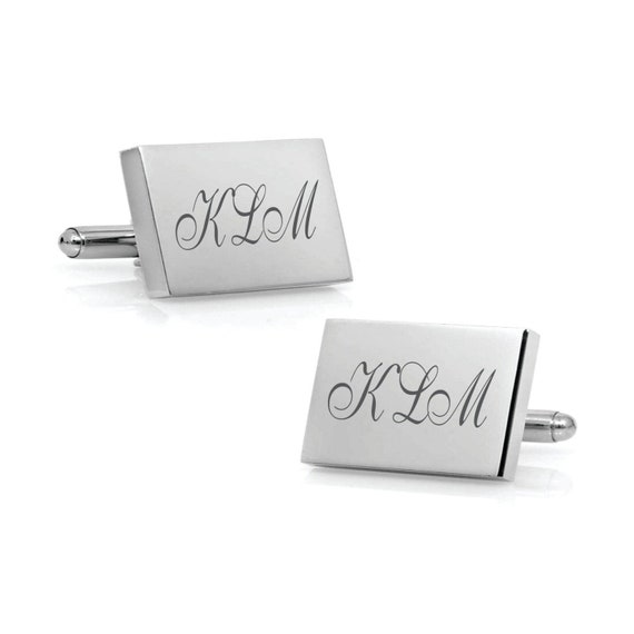 Engraved Cufflinks Personalized Cufflinks Monogrammed Etsy