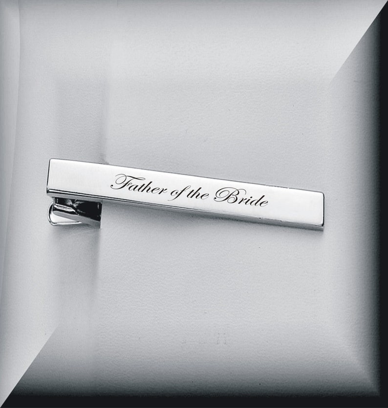 Buy 6 Wedding Accessories Personalized Tie Clip Silver High Polished Tie Clip Custom Engraved Free Get 7th Free Groomsman Gifts