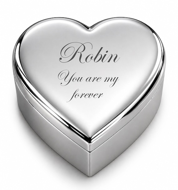 Personalized Heart Jewelry Box Engraved Free