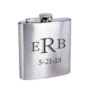 Custom Engraved Flask, Groomsmen Gift, Wedding Party Gift, Gift for Him, Gift for Groomsman, Gifts for Best Man, Personalized Flask