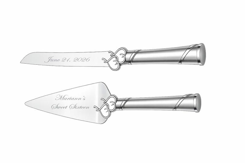 A & L Engraving Wedding Cake Server - Thumbnail 2