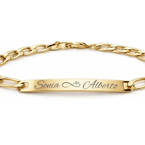 Pulsera de oro personalizada Pulsera delicada para mujer Pulsera fina de acero inoxidable con identificación de oro Pulsera de identificación personalizada con firma escrita a mano para mujer,