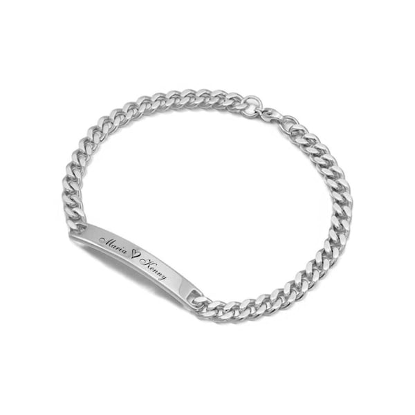 Id Bracelet Men Etsy