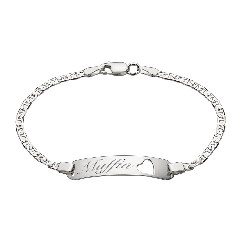 Personalized Sterling Silver Bracelet Baby ID Bracelet Etsy
