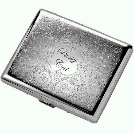 Silver Personalized Cigarette Case Engraved Cigarette Holder - Etsy