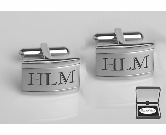 Engraved Monogram Cuff Links