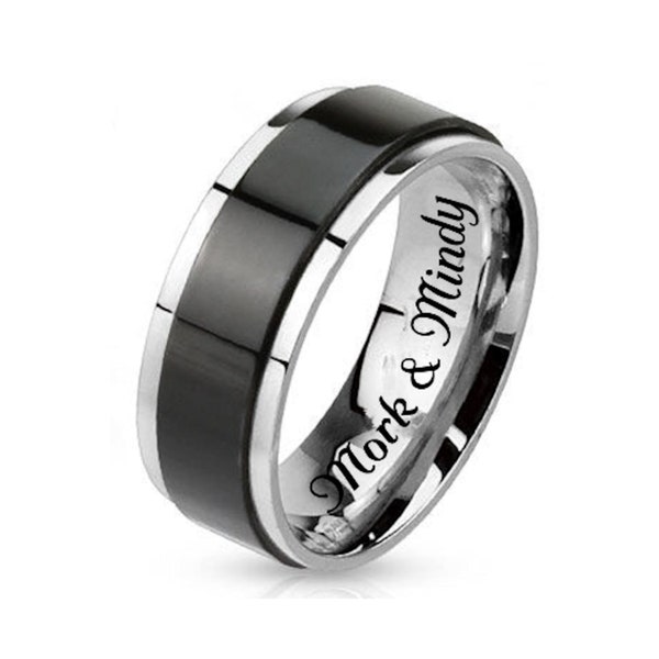 Mens Spinner Ring Etsy