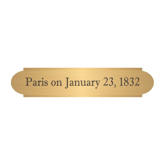 Brass plate engraving deals
