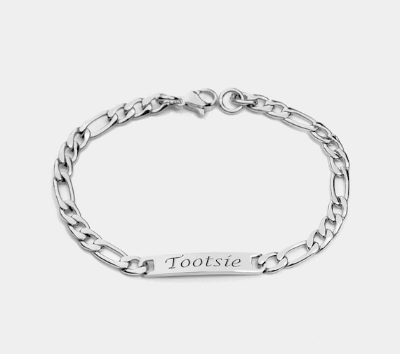 Silver baby hotsell bracelet engraved