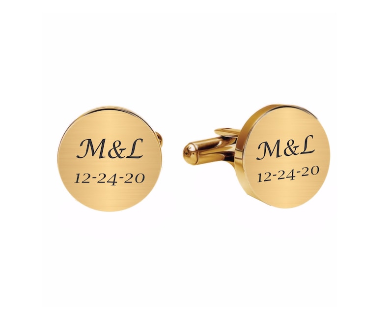 Personalized Cufflinks Engraved Cufflinks Gold Cufflinks Etsy