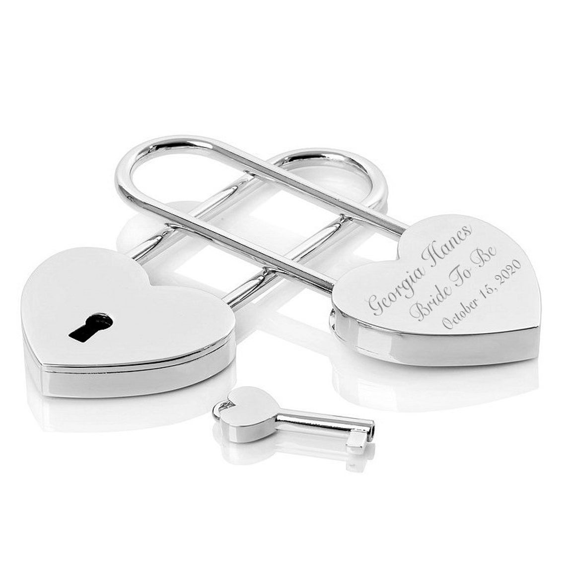 Heart Shaped Lock & Key Custom Lock Personalized Silver Etsy