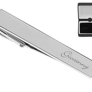 Personalized Tie Clip Silver Tie Clip Custom Engraved Free Best Man Gift For Him Dad Groom Groomsman Gift Wedding Gift, Buy 6 Get 7th Free image 7